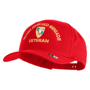 U.S. Army 163rd Armored Brigade Embroidered Retro Cotton Blend Snapback Cap - Red OSFM