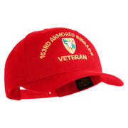 U.S. Army 163rd Armored Brigade Embroidered Retro Cotton Blend Snapback Cap - Red OSFM