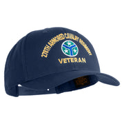 U.S. Army 278th Armored Cavalry Regiment Embroidered Retro Cotton Blend Snapback Cap - Navy OSFM