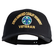U.S. Army 278th Armored Cavalry Regiment Embroidered Retro Cotton Blend Snapback Cap - Black OSFM