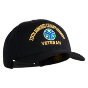 U.S. Army 278th Armored Cavalry Regiment Embroidered Retro Cotton Blend Snapback Cap - Black OSFM