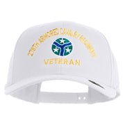 U.S. Army 278th Armored Cavalry Regiment Embroidered Retro Cotton Blend Snapback Cap - White OSFM