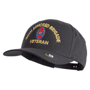 U.S. Army 30th Armored Brigade Embroidered Retro Cotton Blend Snapback Cap - Charcoal OSFM