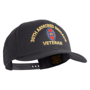 U.S. Army 30th Armored Brigade Embroidered Retro Cotton Blend Snapback Cap - Charcoal OSFM