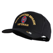 U.S. Army 30th Armored Brigade Embroidered Retro Cotton Blend Snapback Cap - Black OSFM