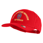 U.S. Army 30th Armored Brigade Embroidered Retro Cotton Blend Snapback Cap - Red OSFM