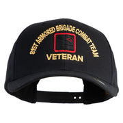 U.S. Army 81st Armored Brigade Combat Team Embroidered Retro Cotton Blend Snapback Cap - Black OSFM
