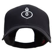 Heart Candle Embroiderd Low Profile Cap - Black OSFM