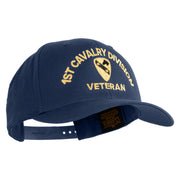 U.S. Army 1st Cavalry Division Embroidered Retro Cotton Blend Snapback Cap - Navy OSFM