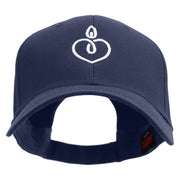 Heart Candle Embroiderd Low Profile Cap - Navy OSFM