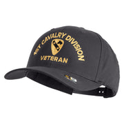 U.S. Army 1st Cavalry Division Embroidered Retro Cotton Blend Snapback Cap - Charcoal OSFM