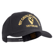 U.S. Army 1st Cavalry Division Embroidered Retro Cotton Blend Snapback Cap - Charcoal OSFM