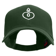 Heart Candle Embroiderd Low Profile Cap - Dk-Green OSFM