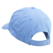 Smile Face Embroidered Low Profile Dyed Cotton Twill Cap - Sky-Blue OSFM