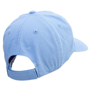 Smile Face Embroidered Low Profile Dyed Cotton Twill Cap - Sky-Blue OSFM