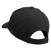 Smile Face Embroidered Low Profile Dyed Cotton Twill Cap - Black OSFM