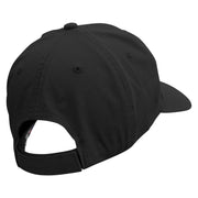 Smile Face Embroidered Low Profile Dyed Cotton Twill Cap - Black OSFM