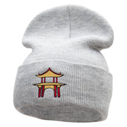 Karate Dojo Embroidered 12 Inch Long Knitted Beanie