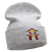 Karate Dojo Embroidered 12 Inch Long Knitted Beanie