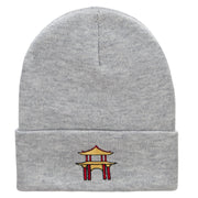 Karate Dojo Embroidered 12 Inch Long Knitted Beanie