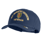 U.S. Army 1st Infantry Division Embroidered Retro Cotton Blend Snapback Cap - Navy OSFM