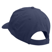 Smile Face Embroidered Low Profile Dyed Cotton Twill Cap - Navy OSFM