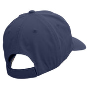 Smile Face Embroidered Low Profile Dyed Cotton Twill Cap - Navy OSFM