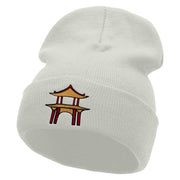 Karate Dojo Embroidered 12 Inch Long Knitted Beanie