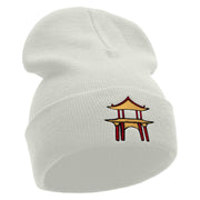 Karate Dojo Embroidered 12 Inch Long Knitted Beanie