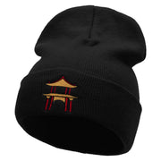 Karate Dojo Embroidered 12 Inch Long Knitted Beanie