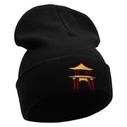 Karate Dojo Embroidered 12 Inch Long Knitted Beanie