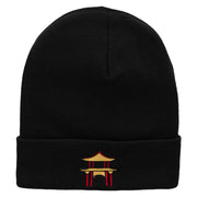 Karate Dojo Embroidered 12 Inch Long Knitted Beanie