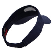 Hello Talk Bubble Embroidered Cotton Twill Sun Visor - Navy OSFM