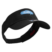 Hello Talk Bubble Embroidered Cotton Twill Sun Visor - Black OSFM