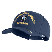 U.S. Army 2nd Infantry Division Embroidered Retro Cotton Blend Snapback Cap - Navy OSFM