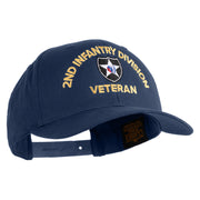 U.S. Army 2nd Infantry Division Embroidered Retro Cotton Blend Snapback Cap - Navy OSFM