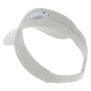 Hello Talk Bubble Embroidered Cotton Twill Sun Visor - White OSFM