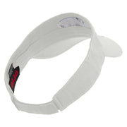 Hello Talk Bubble Embroidered Cotton Twill Sun Visor - White OSFM