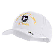 U.S. Army 2nd Infantry Division Embroidered Retro Cotton Blend Snapback Cap - White OSFM