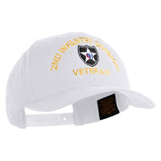U.S. Army 2nd Infantry Division Embroidered Retro Cotton Blend Snapback Cap - White OSFM