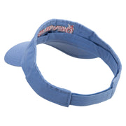 Devils Embroidered Pro Style Cotton Twill Washed Visor - Lt-Blue OSFM