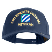 U.S. Army 3rd Infantry Division Embroidered Retro Cotton Blend Snapback Cap - Navy OSFM