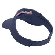 Devils Embroidered Pro Style Cotton Twill Washed Visor - Navy OSFM