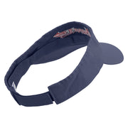 Devils Embroidered Pro Style Cotton Twill Washed Visor - Navy OSFM