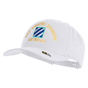U.S. Army 3rd Infantry Division Embroidered Retro Cotton Blend Snapback Cap - White OSFM