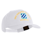 U.S. Army 3rd Infantry Division Embroidered Retro Cotton Blend Snapback Cap - White OSFM