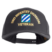 U.S. Army 3rd Infantry Division Embroidered Retro Cotton Blend Snapback Cap - Charcoal OSFM