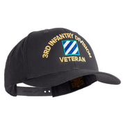 U.S. Army 3rd Infantry Division Embroidered Retro Cotton Blend Snapback Cap - Charcoal OSFM