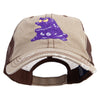 Purple Monster Embroidered Low Profile Special Cotton Mesh Cap - Brown OSFM