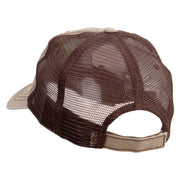 Purple Monster Embroidered Low Profile Special Cotton Mesh Cap - Brown OSFM